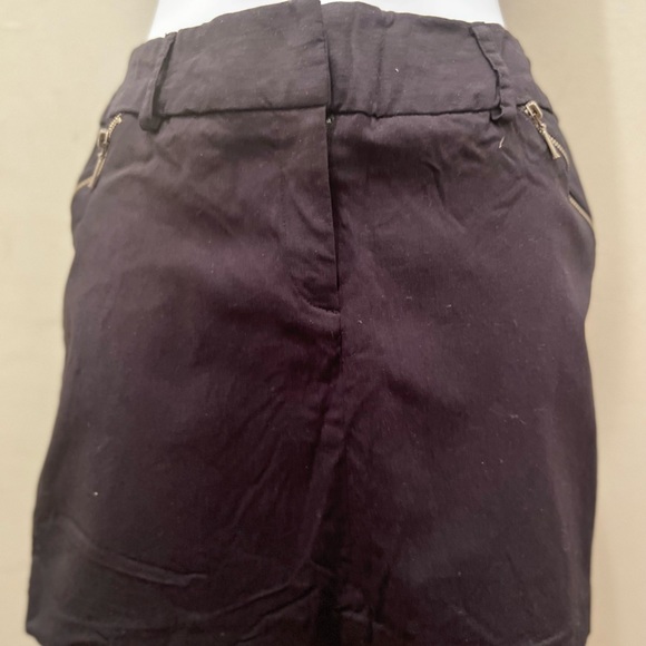 Express Black Mini Skirt W/ Zipper-pockets - Picture 3 of 4